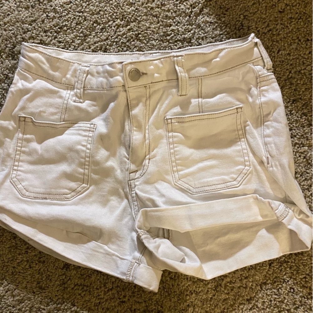 White Jean shorts